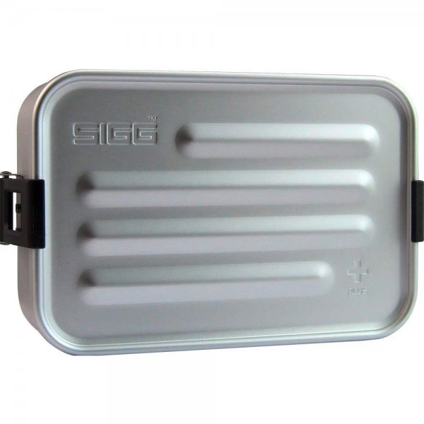 SIGG Lunchbox Metal Box Plus S Silber Aluminium kleine Brotdose Brotbox Vesperdose mit Trennwand
