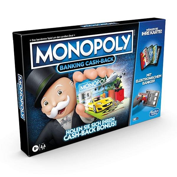Hasbro Monopoly Banking Cash-Back Brettspiel elektronischer Kartenleser ab 8 Jahren