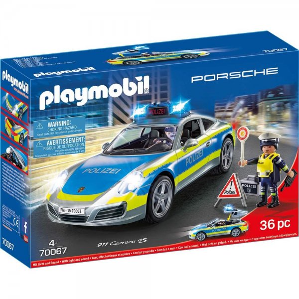 PLAYMOBIL 70067 City Action Porsche 911 Carrera 4S Polizei bunt