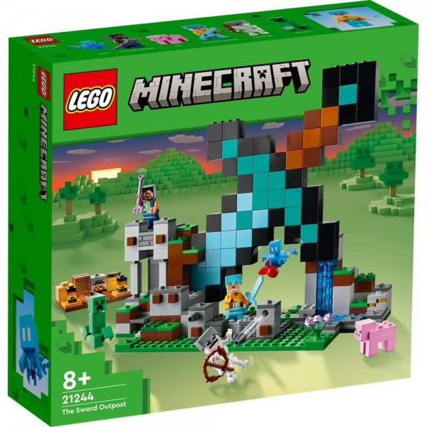 LEGO® Minecraft® 21244 - Der Schwert-Außenposten mit einem Skelett und einem Creeper™
