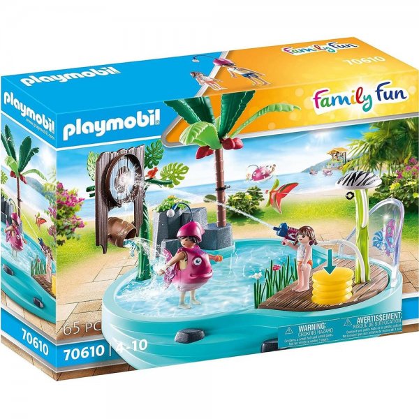 PLAYMOBIL® Family Fun 70610 - Spaßbecken mit Wasserspritze Spielset für Kinder ab 4 Jahren