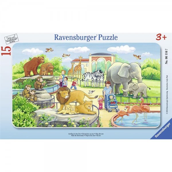 Ravensburger Puzzle 06116 - Ausflug in den Zoo 15 Teile Rahmenpuzzle NEU & OVP