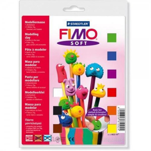 Staedtler 802310 - FIMO Soft Basic-Set Kreativset Modelliermasse Spielzeug