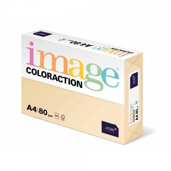 Image Coloraction farbiges Kopierpapier Dune/Creme DIN A4 80g/m² 500 Blatt