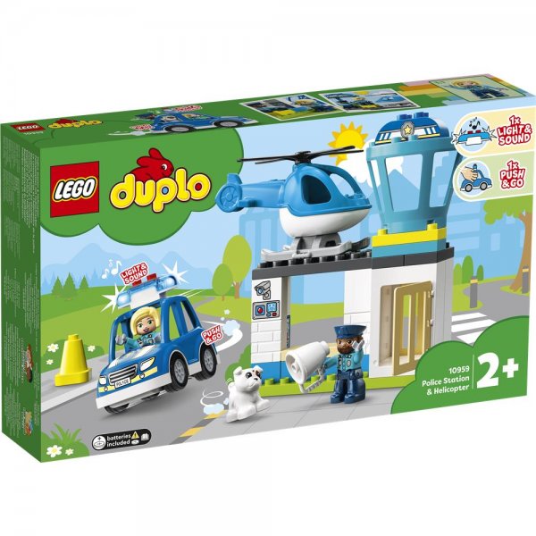 LEGO® DUPLO® 10959 - Polizeistation mit Hubschrauber und Polizeiauto für Kleinkinder ab 2 Jahre