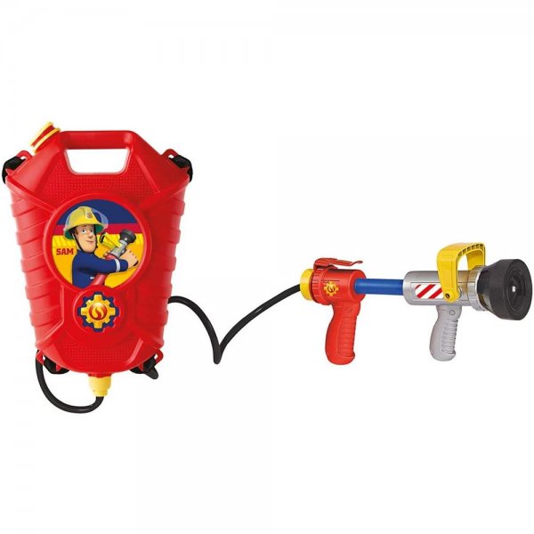 Simba Feuerwehrmann Sam Feuerwehr Tankrucksack 1800ml Reichweite 10m Wasserpistole Wasserspielzeug