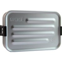 SIGG Lunchbox Metal Box Plus S Silber Aluminium kleine Brotdose Brotbox Vespe...