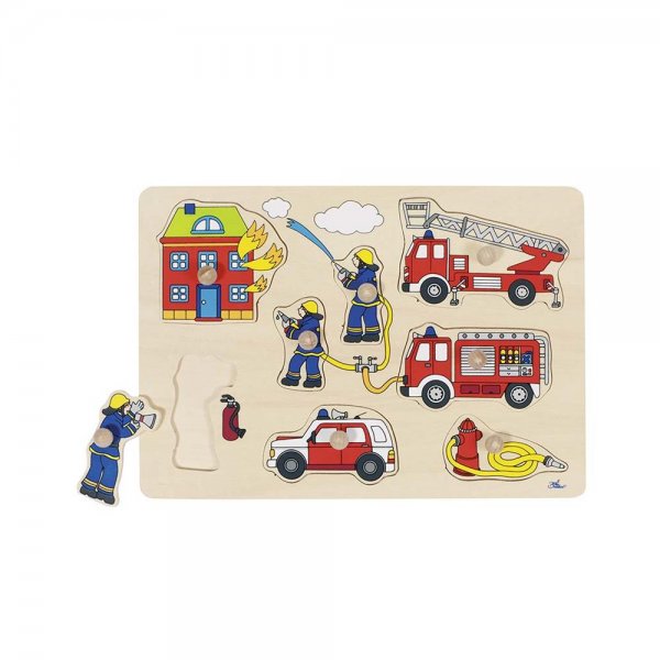Goki 57907 - Steckpuzzle - Feuerwehr