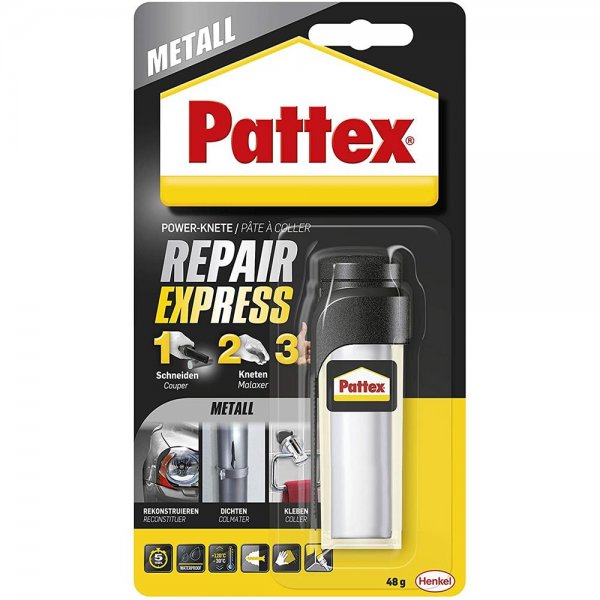Pattex Powerknete Repair Express Metall metallfarbene Modelliermasse Knete
