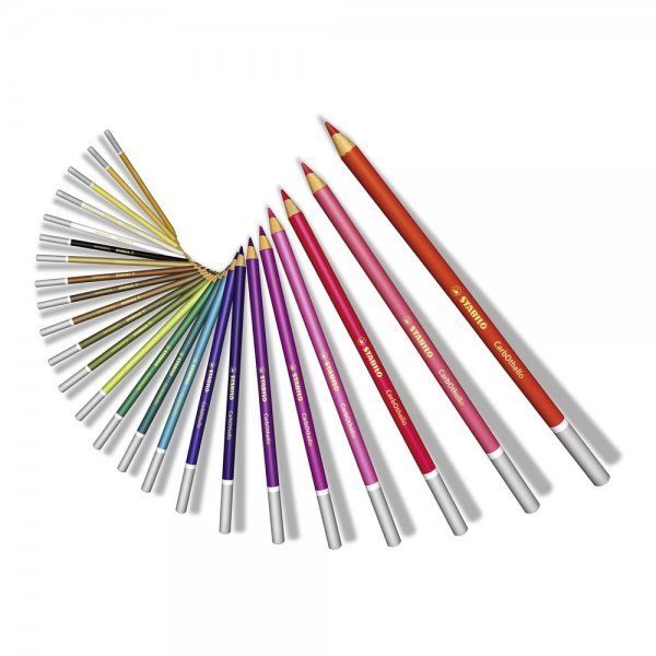 Pastellkreidestift - STABILO CarbOthello - ARTY+ - 24er Metalletui - mit 24 verschiedenen Farben