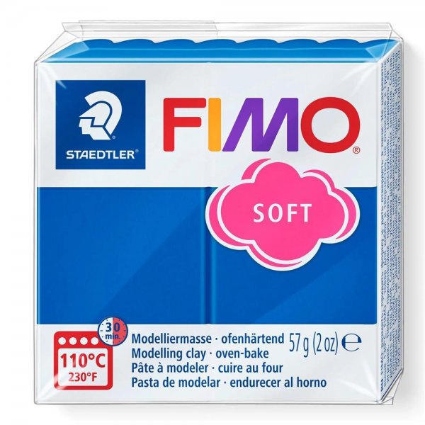 Staedtler FIMO soft pazifikblau 57g Modelliermasse ofenhärtend Knetmasse Knete