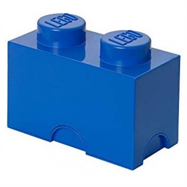 LEGO® Storage Brick 2 Blau Aufbewahrungsbox mit 2 Noppen Baustein stapelbar
