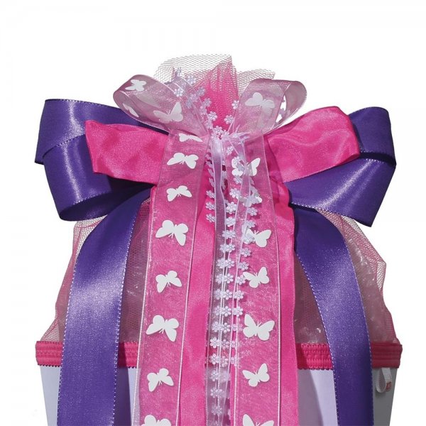 Roth Schleife Pink "Purple Rain" ca. 50x23cm für Schultüte Zuckertüte Schulanfang