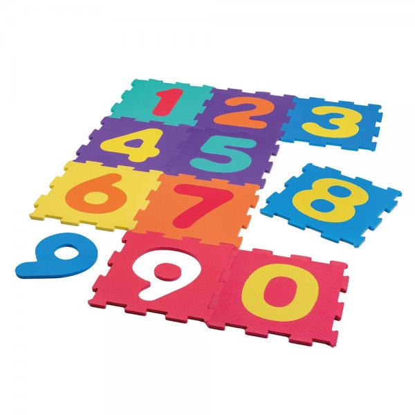Happy People 63064 - Puzzlematten mit Zahlen Puzzleteppich Puzzlewürfel Lernspielzeug