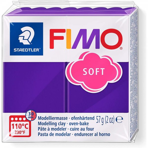Staedtler FIMO soft pflaume 57g Modelliermasse ofenhärtend Knetmasse Knete