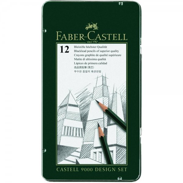 Faber-Castell 9064 - Bleistift CASTELL 9000, 12er Design Set