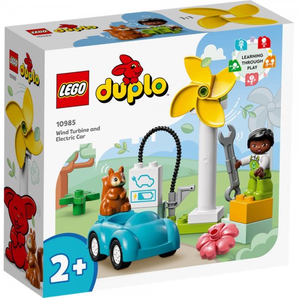LEGO® DUPLO® 10985 - Windrad und Elektroauto Bauset Spielset für Kleinkinder ab 2 Jahren
