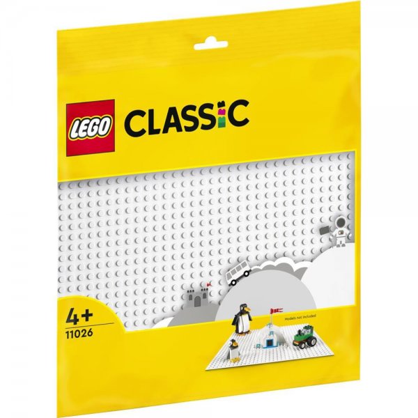 LEGO® Classic 11026 - Weiße Bauplatte quadratische Grundplatte mit 32x32 Noppen für Konstruktionen