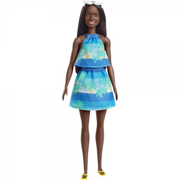 Mattel Barbie Loves the Ocean Puppe im Meeres-Print Rock & Top Modepuppe Spielpuppe