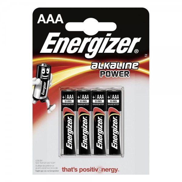 Energizer Batterie Alkaline Power AAA Micro LR03 Einwegbatterie 4er