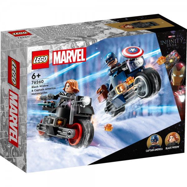 LEGO® Marvel 76260 - Black Widows & Captain Americas Motorräder Bauset Spielset ab 6 Jahren