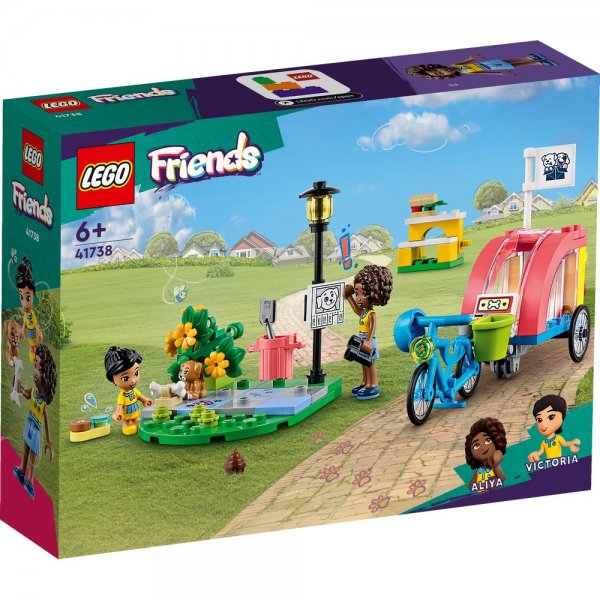 LEGO® Friends 41738 - Hunderettungsfahrrad mit Anhänger Bauset Spielset für Kinder ab 6 Jahren