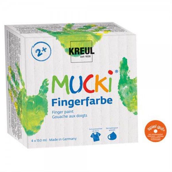 Kreul Mucki Fingerfarbe 4er Set 150ml