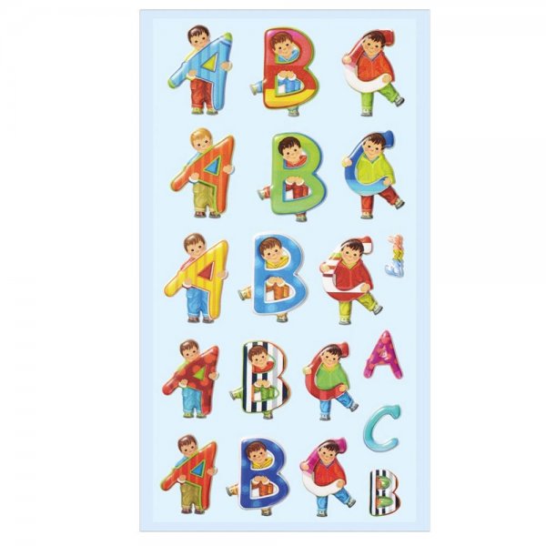 Roth Soft-Sticker Girl & Boy mit 19 Buchstabenmotive zum Schulanfang
