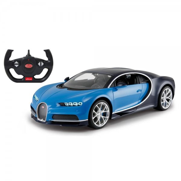 Jamara Bugatti Chiron 1:14 blau 2,4GHz Ferngesteuertes Auto mit LED Fahrlicht
