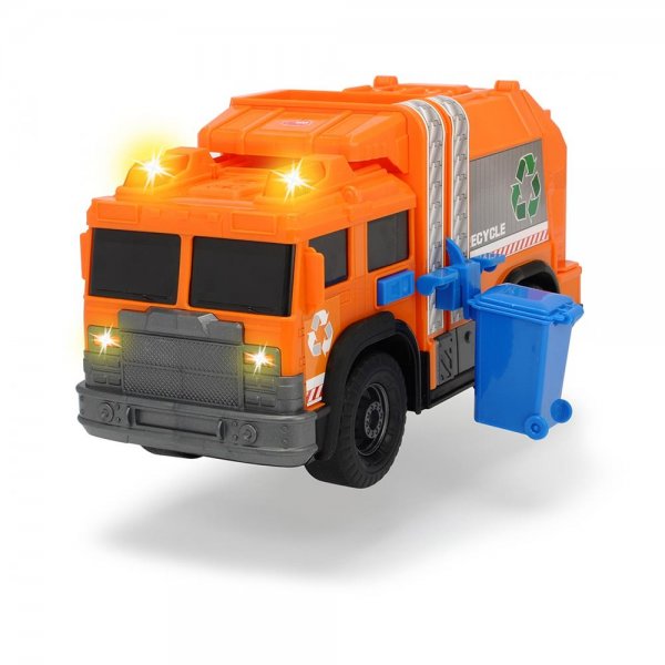 Dickie Toys - Recycle Truck - 30cm großes Müllauto mit Licht und Sound Müllabfuhr Spielzeugauto