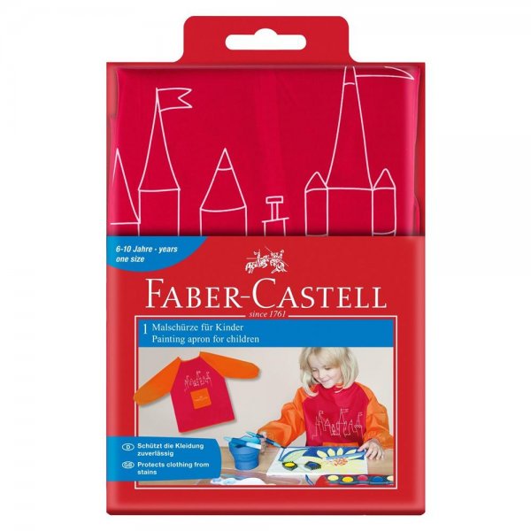 Faber-Castell 201204 - Malschürze für Kinder rot/orange