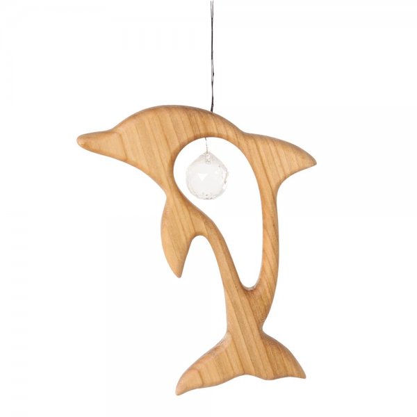 Bartl Holzhänger Delfin mit Kristall Fensterschmuck Dekoration