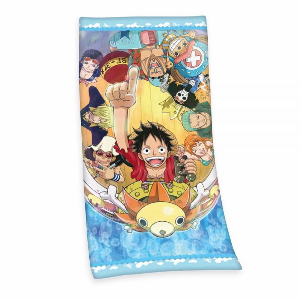 Herding One Piece Velourstuch 75x150 cm Badetuch Baumwolle Trocknergeeignet saugstark Anime Strand