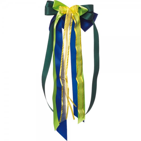 Nestler Schleife Blau Grün Gelb 23 x 50 cm für Schultüte oder Geschenke