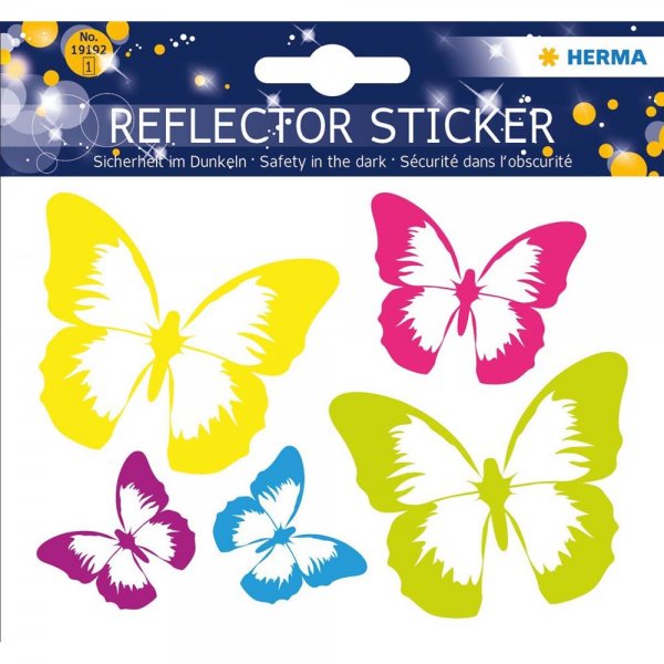 HERMA 19192 Reflektor Aufkleber Sticker Schmetterling permanent haftend Kinder