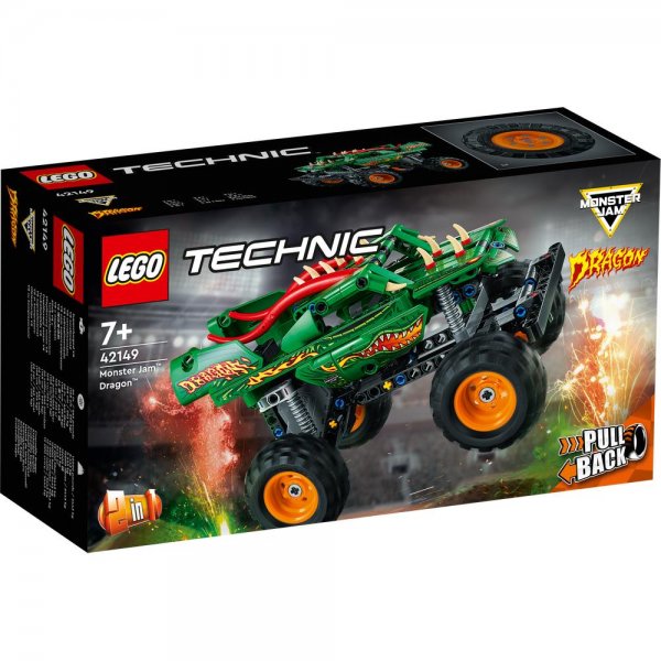 LEGO® Technic 42149 - Monster Jam™ Dragon™ Bauset 2-in-1-Modell Monstertruck für Kinder ab 7 Jahren