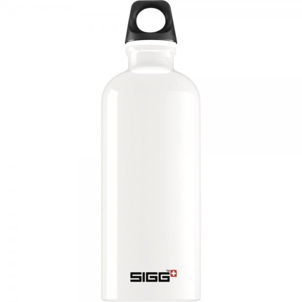SIGG Trinkflasche aus Aluminium 0,6L Traveller White Weiß auslaufsicher leicht robust