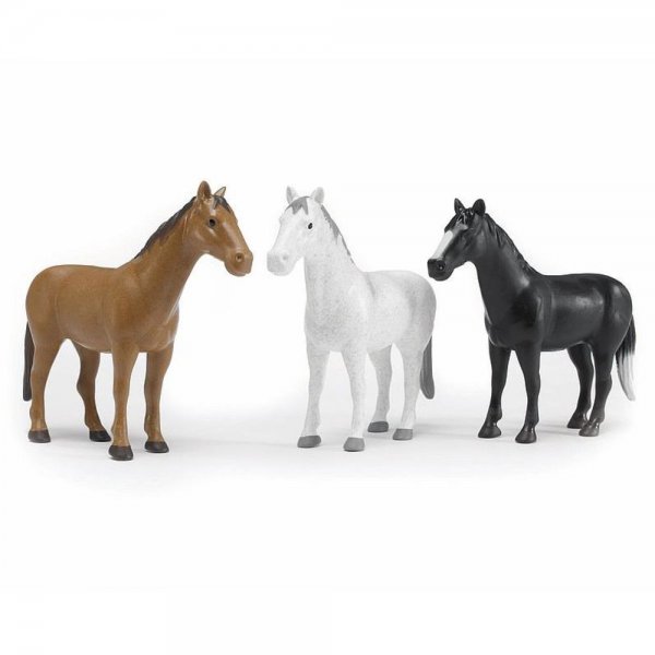 Bruder Pferd 1 Stück Pferde in 3 verschiedenen Farben (weiß, schwarz, braun)