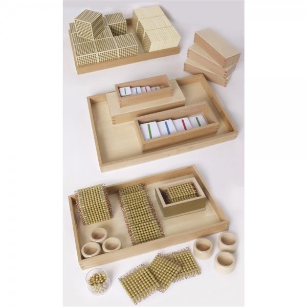 Montessori Komplettsatz Goldenes Perlenmaterial, Spielzeug, Lernspielzeug, NEU