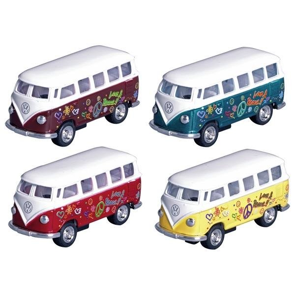 Goki VW Microbus mit Druck 1962 Modellauto Maßstab 1:64 Sammler 12er Set Spielzeug