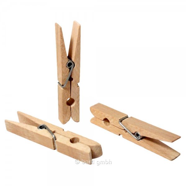 BARTL Holzwäscheklammer 70 mm, Standard-Klammer aus Holz - praktisch - preiswert