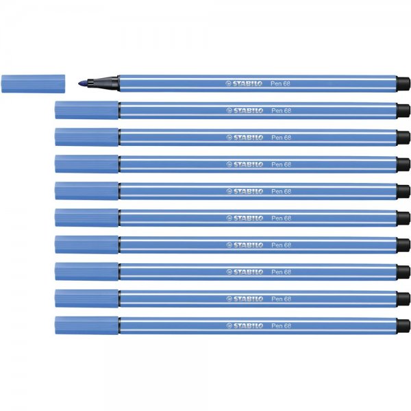 Premium-Filzstift - STABILO Pen 68 - 10er Pack - dunkelblau
