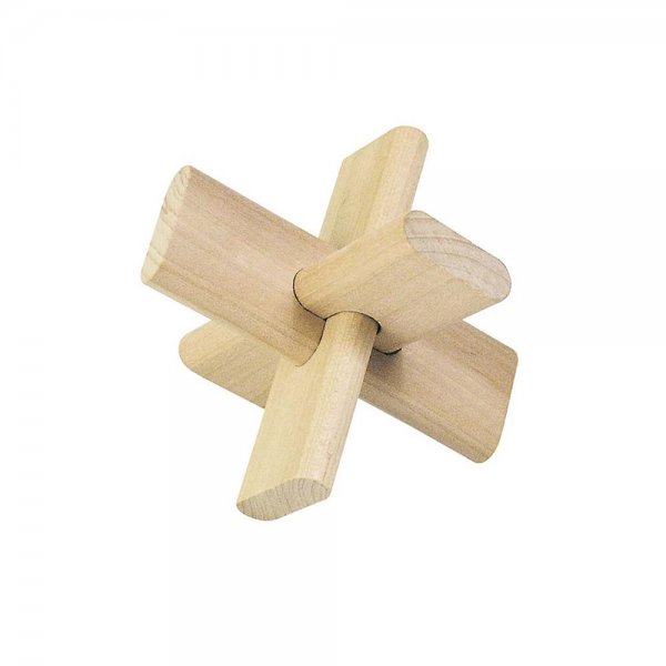 Goki Puzzle, Das Kreuz 3 Teile Holz 9 cm Durchmesser ab 3 Jahren NEU
