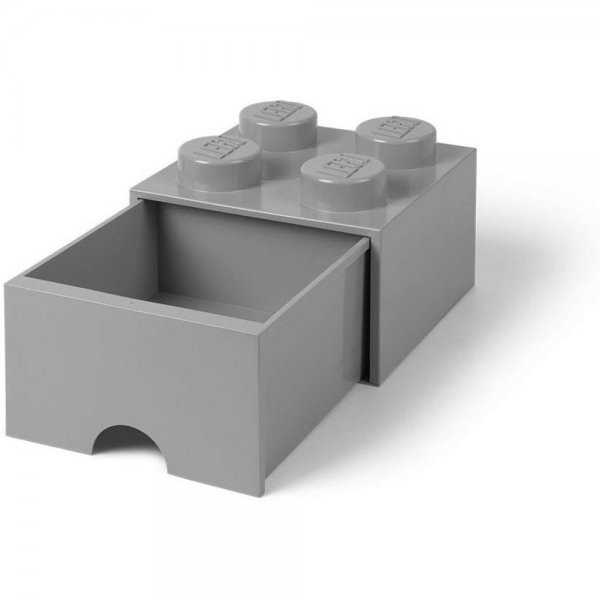 LEGO® Storage Brick 4 Grau mit Schublade Aufbewahrungsbox Baustein stapelbar