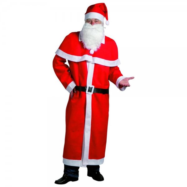 IDENA Weihnachtsmann Kostüm 5 teilig Anzug Santa Claus Nikolaus Weihnachten Weihnachtsmannkostüm