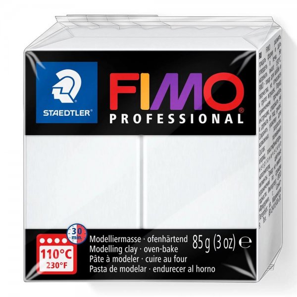 Staedtler FIMO professional weiß 85 g Modelliermasse ofenhärtend Knetmasse Knete