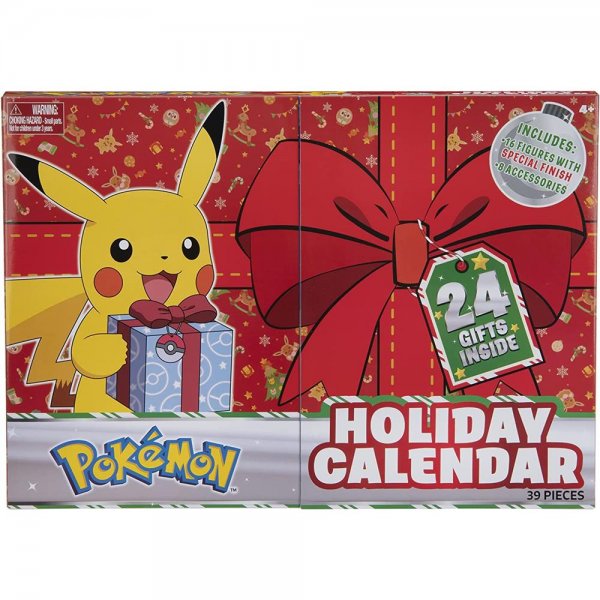 Pokémon Adventskalender 2021 Weihnachtskalender mit 24 Spielzeug-Überraschungen ab 3 Jahre