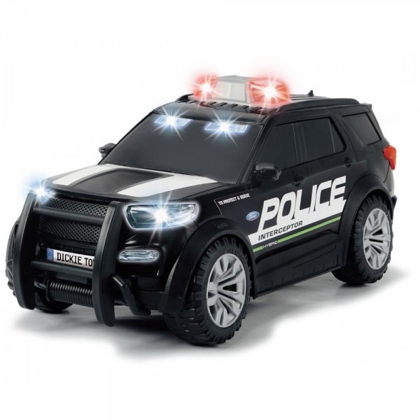 Dickie Toys Polizeiauto Ford Police Interceptor 25 cm Schwarz Licht Sound Spielzeugauto
