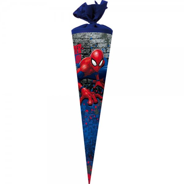 Nestler Schultüte 70cm rund Spider-Man 2018 Zuckertüte Schulanfang Einschulung Filz-Verschluss