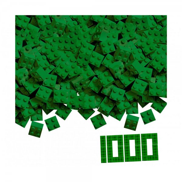 Simba Blox 1000 4er Bausteine grün im Karton Klemmbausteine Konstruktionsspielzeug kompatibel